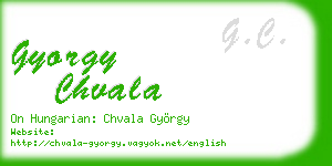 gyorgy chvala business card